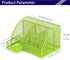 Boutilon Mesh Desk Organizer with 6 Compartments and 1 Drawer, Multi-Functional Caddy Pen Holder for Home Office School