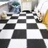 easycustomerlee 12pcs Tiled Puzzle Play Mats Interlocking Shaggy Soft EVA Foam Mats Protective Floor for Children Kids