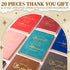 Fuutreo 20 Pcs Multicolor Thank You Gifts Leather Journal Notebook A5 Notepad Inspirational Gift for Employee Teacher