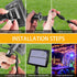 12 AVEKI Solar Pond Spotlights, LED Solar Underwater Lights with Dual Head Waterproof Submarine Landscape Spotlight