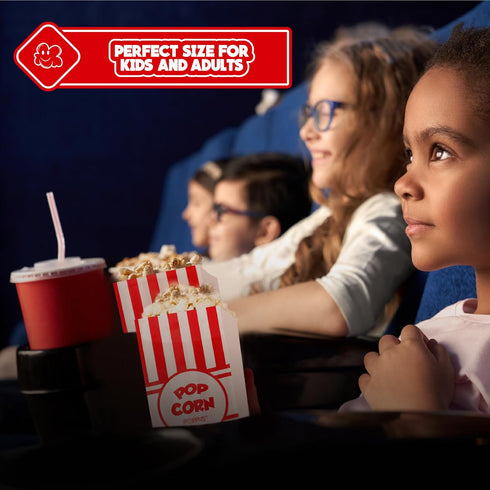 Poppy's Paper Popcorn Bags - 40 Pcs 1oz Concession-Grade Bags for Movie Nights, Popcorn Bars, and Concessions