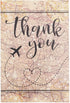 Pipilo Press 48 Pack, 4 6 Travel Thank You Cards - x In, Brown - Thank You Cards with Envelopes for Vintage Aviation