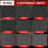 18Pcs 5 Inch 180-3000 Hook and Loop Sanding Sponge Discs Grit Wet Dry Sanding Pads, Foam Sandpaper for Random Orbital
