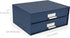 Bigso Birger 2-Drawer Fiberboard Label Frame Document Letter Box | Desktop Drawers for Loose Papers, Documents, and