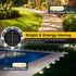 inkgear 6 Pack 8 IP65 Solar Ground Lights Outdoor, LED Mini Flat Solar Disc Lights, Waterproof Pathway Lights Solar
