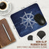 Trenstise 9.5x7.9 Inch Navy Blue Nautical Beach Mouse Pad for Desk, Vintage Coastal Boat Rudder Ocean Mousepads