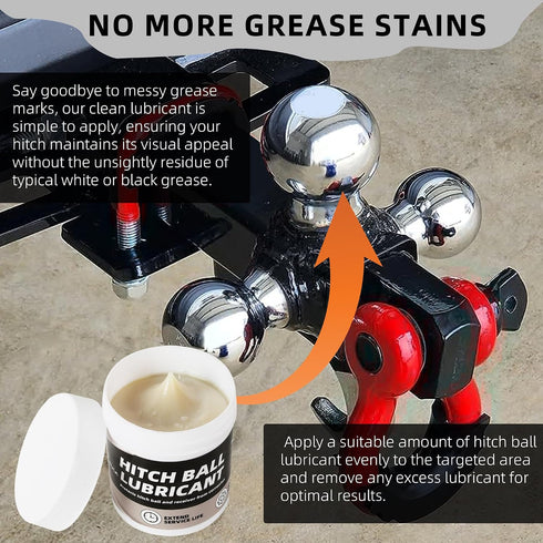 Calvana 4 oz 2 Trailer Hitch Ball Grease, Includes Trailer Ball Head Covers, Lubricant for Trailer Locks, Reduces