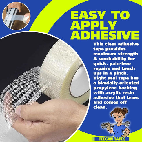 Gaffer Power Clear Filament Duct Tape | Heavy Duty Waterproof Strapping Tape for Sealing, Shipping, Packing