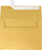 LUXPaper Gold Metallic A7 Invitation Envelopes | Peel & Press | 5 1/4" x 7 1/4" | 80lb Text | 50 Qty