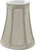 Aspen Creative 30245-2A, 2-1/2" 4" 5" Set 2 Bell Clip-On Chandelier Lamp Shade, Silver-Grey, Top x Bottom x Slant