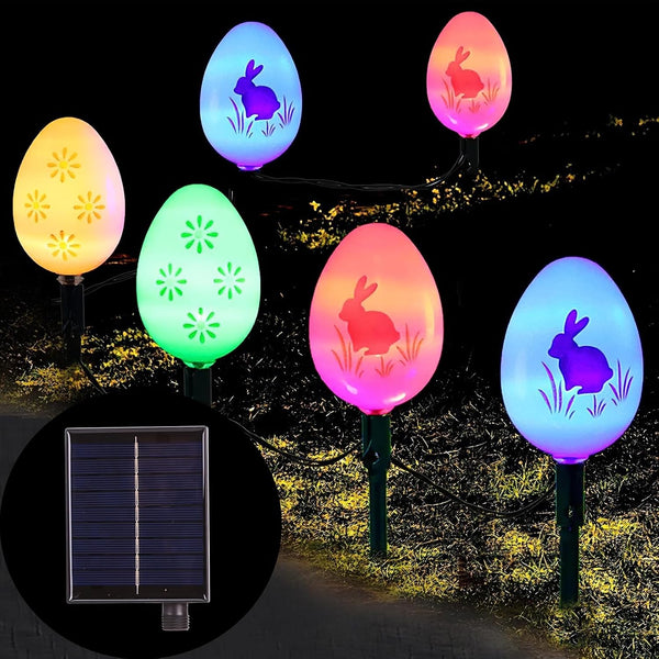 25 FT 20 Packs Easter Eggs Decor String Lights, 8 Modes Colorful