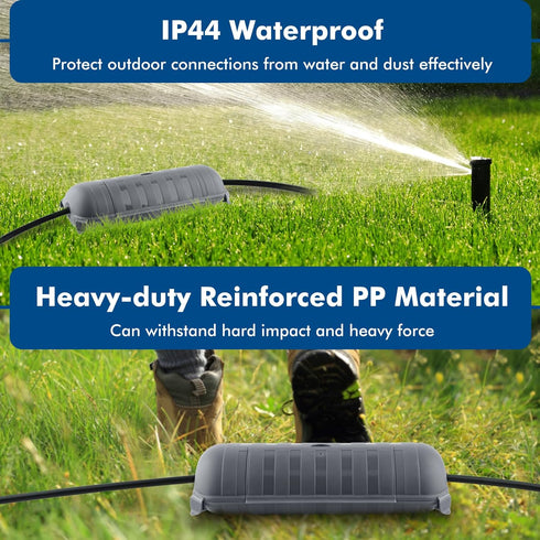 RESTMO Outdoor IP44 Waterproof Electrical Box, Weatherproof Extension Cord Cover for Power Connections