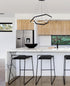 Canarm Ltd 24-Inch Dimmable Canarm Capri LED Chandelier, Matte Black Finish with Integrated LED, Adjustable Height