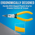 Jonard JIC-22148 Combo Crimper Long Nose Plier, Yellow Plastic Handle, 6-7/8" Length