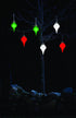 WP600 Battery Powered Hanging Decorative Outdoor Pulsing 8" Finial Light with Sensor, Turns On At Dark, White