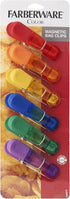 Farberware Color Magnetic Bag Clips, Mixed Colors, Set of 6