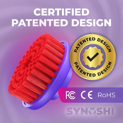 Set (2 Synoshi PRO Round Brush Units) for Electric Spin Scrubber Brush for Bathroom, Shower, Floor and Tiles. Electric