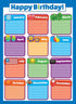 Palace Learning 2 Pack - Laminated ABC Alphabet & Birthday Calendar Poster Set (18" x 24")