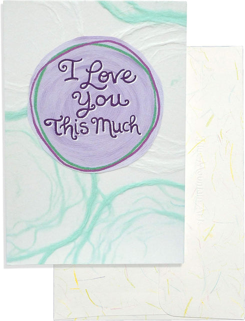 Blue Mountain Arts Greeting Card “I Love You This Much”—Handmade Paper Card for Saying “Happy Anniversary”
