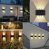 ASLIDECOR Solar Fence Lights Up and Down, 2 Pack Small Waterproof Solar Step Light for Outdoor