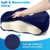 Seat Cushion, Anti-Slip Bottom & Removable Cover Tailbone Pain Relief Cushion for Office, Wheelchair, Car (Blue)