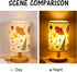 WSYEAR Pressed Flowers Bedside Lamp, Charming Floral Table Lamp with Wood Base for Bedroom