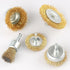 5 Pcs Wire Brush Wheel for Drill - Brass Wire Brush, 1/4 Inch Hex Shank for Rust Removal
