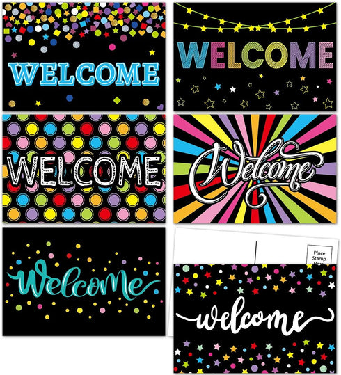 ceiba tree Chalkboard Welcome Postcards - Colorful Welcome to Our Class Cards for Kids Back to School