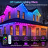 MANDSARY 50ft 30 16 IP68 Permanent Outdoor Lights, LED Eaves Light with LED Lights Support App & Remote Control