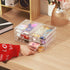 Desktop Storage Drawers, Rectangular Plastic Makeup Storage with 6 Drawers, Pull Out Small Craft Storage Case
