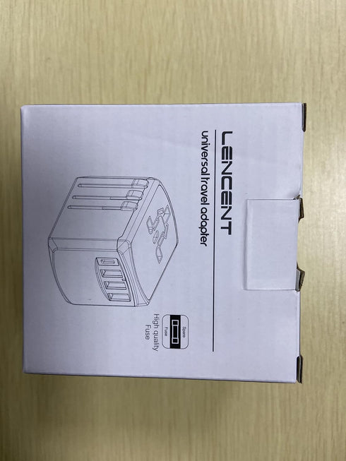 LENCENT Universal Travel Adapter, International Charger with 3 USB Ports and Type-C PD Fast Charging for iPhone,
