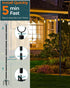 2 Pack 5-Prong (10FT) FLP02B LANDVOI Metal String Light Poles for Outside Hanging - Backyard, Garden, Patio, Lighting