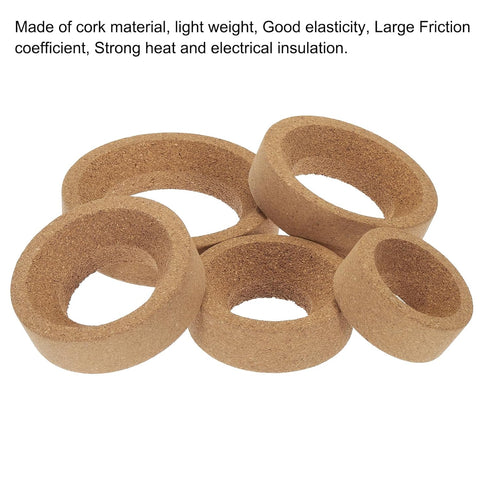 uxcell Lab Flask Support Cork Stand, 80/100/110/120/140mm Diameter Round Bottom Holder for Flasks, 5Pcs
