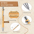 Yeaqee 30 Sets Inspirational Notebook, Bulk Notepad with Motivational Bamboo Ballpoint Pen for Employee Retirement Gift