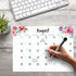 Dry Erase Monthly Calendar Planner Sticker Decal - Removable & Reusable with Magnetic Fine-Tip Marker (9 x 12 inches,