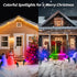 120V 6500K 4 IP67 (1 Pack,Green) Spotlight Outdoor Plug-In, Cool White LED Landscape Lighting with RGB Purple Color