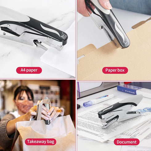 Heavy Duty Stapler with 1000 Staples, 20 Sheet Capacity, Office Desk Stapler for Home, School, Warehouse, Handmade, No
