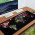 RTGGSEL 31.5x11.8 Inch Non-Slip Long Extended Gaming Mouse Pad with Stitched Edges (Black World Flag Map)