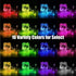 2 Pack 40FT 120LED Dazzle Bright Color Changing Fairy Lights Battery Operated, Total Silver Copper Wire RGB String