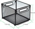 Letter-size Hanging File Folder Organizer, Metal Filing Crate, File Basket for Hanging Files, Black (Mesh Metal)