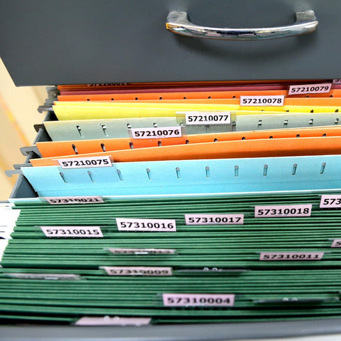 Jovitec File Folder Tabs, 120 Hanging Plastic Tabs and 120 Back to School Inserts for Quick Organizing