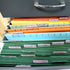 Jovitec File Folder Tabs, 120 Hanging Plastic Tabs and 120 Back to School Inserts for Quick Organizing
