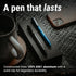 Everyman Grafton Mini Twist Refillable 0.7mm Ball Point Pen Black, Sleek Anodized Aluminum Pocket Pen