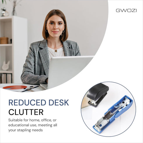Mini Staplers for Desk - Hand Held Small Staplers Set - Compact Office Stapler, 8 Pcs