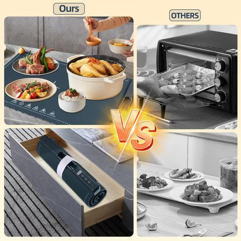 DTPTCIM Tray,10-Second Heating,7 Settings Food Warming Fast Temperature with Timer & Overheat Protection.Warming Trays