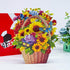 Butterflies,3D Pop Up Birthday Cards Yellow Sunflowers Forever Bouquet Greeting Card for Women Wife Girlfriend Mom