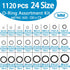 24 Size Rubber O Ring Set,1120 Pcs Black Small O Rings Assortment Kits,Assorted Metric Sealing Washer for Auto Plumbing Faucet Water Air or Gas Repair