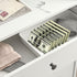 Hipiwe 2 Packs Clear Plastic Cash Tray Mail Organizer for Desk - 7 Slots Bill Divider Holder for Paper, Document, Makeup