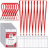 Marspark 100 Pcs Name Tag Lanyards with ID Holder for School Office Supplies (Red)