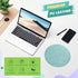 Round PU Mouse Pad, Leather Mouse Pad with Stitched Edge, Non-Slip Waterproof for Computers, 9 x 9 Inch (Light Blue)